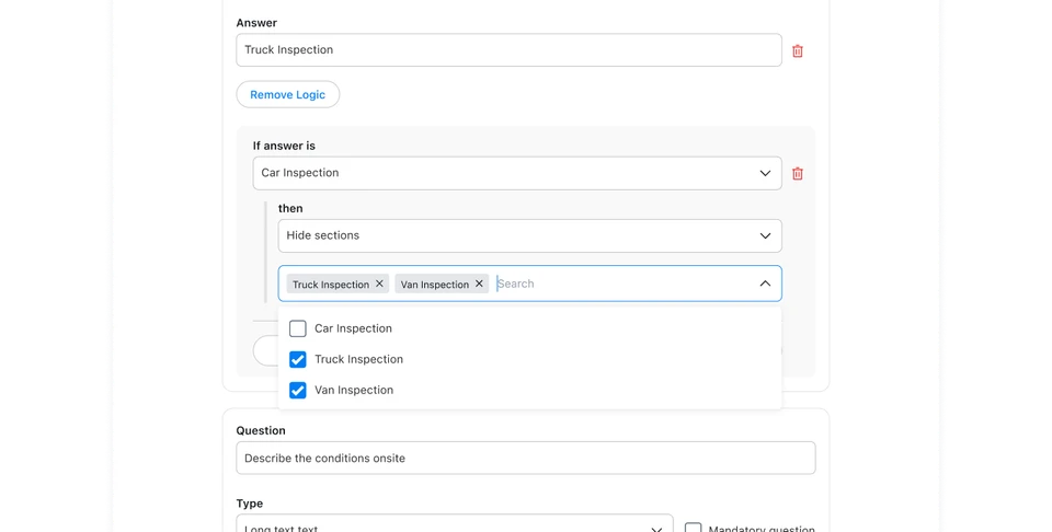 Smart Forms dynamic logic interface